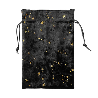 Velvet Tarot Oracle Cards Storage Bag Star Printed Tarot Pouch Rune Dice Crystal Jewelry Bag Multiple Use Pouch for Home Storage
