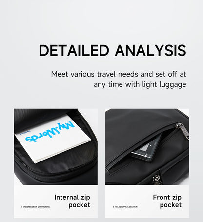 Septwolves Business Thin Printed Leather Crossbody Sling Bag Man Fashion Casual Travel Monogram Print Fabric iPad Shoulder Bag