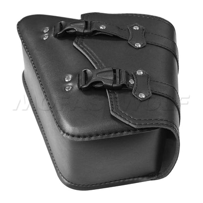 Universal Accessories Triangle Synthetic Leather Motorcycle Side Saddle Bag for Cafe Racer ATV For Harley Sportster XL 883/1200