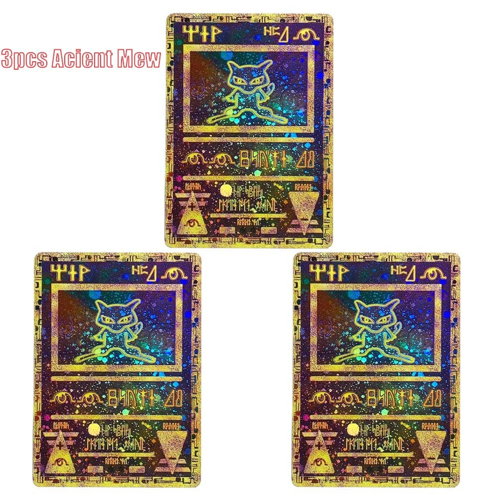 Pokemon Ancient Mew Collection Card Mew Classic Limited Anime Cards Zekrom Reshiram Victini Holographic Proxy Card Gift Toys