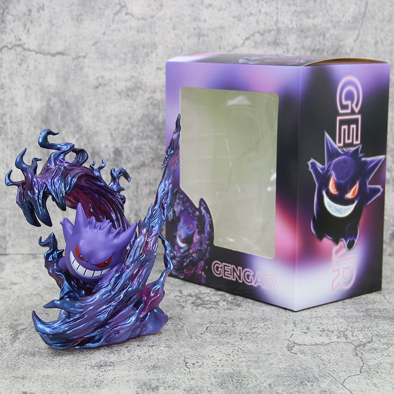 Estatueta de Pokémon Gengar de 18cm, Modelo de Ação de Anime, Estátua Colecionável para Exibição, Presente de Halloween, Natal e Aniversário