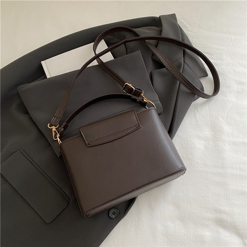 Fashionable Mini Suede Women's Bag, Faux Suede Tote Bag, Hardware Lock Buckle Decoration Handbag Purse Shoulder Cross Body Bags