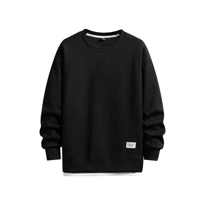 High-end Quality Waffle Fabric Round Neck T Shirts Long Sleeved 2023 Spring Autumn Casual All-match T-shirt Fashion Men Clothing