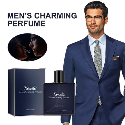 Roxelis 50ml Men Glamour Perfume Spray Colônia Leve Fresca Feromônio Casal Romântico Encontro Cavalheiros Charmo