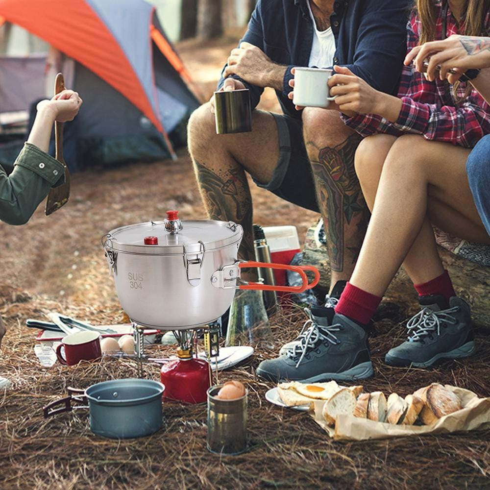 Portable Camping Pressure Cooker Stove Top Pressure Cooker Portable Outdoor Cookware Stove Cooking Pot For Electric Heaters