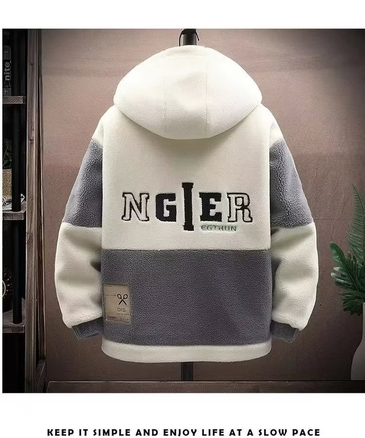 2025 Men's Lamb Wool Jacket Autumn Winter Loose Padded Thickened Jacket Plus Size 6XL 110kg Also Wearable Clothes Cardigan