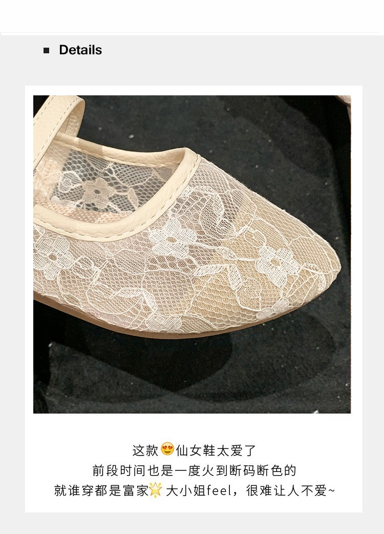 2024 New Women Flats Shoes Summer Ballet Flats Fashion Bow Women Shoes Slip on Sweet Hollow Flat Shoes Female Zapatos De Mujer