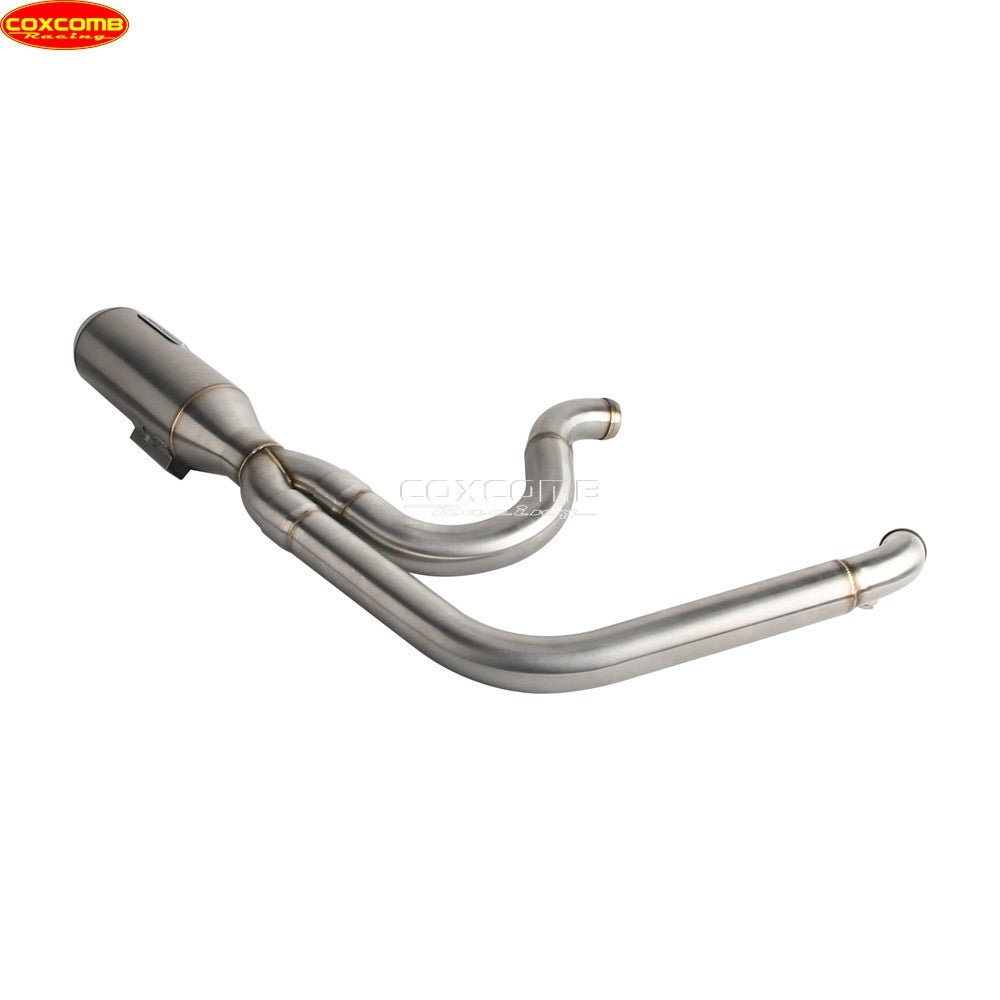 Slip On Exhaust Muffler System Motorcycle Complete Exhaust Pipe For Harley Dyna Street Bob FXDB FXDBB FXDBP FXDBI Limited FXDBC