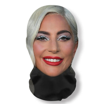 3D Printed Funny Mask Cosplay Pop Singer Lady gaga Full Face Elastic Mesh Breathable Masks Balaclava Headcovers Fan Props