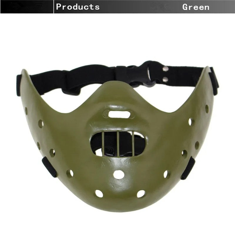 Hannibal Masks Horror Hannibal Lecter The Silence of The Lambs Masquerade Halloween Mask Scary Ogre Cosplay Resin Masque