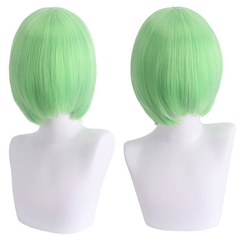 cosplay wig, face-controlling, short hair, thickened version, face-controlling style, colorful Synthetic fiber wig