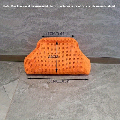 Storage Bag Polyester Summer Beach Clutch Bag Soft Elastic Small Crochet Handbag Breathable Large Capacity Purse Party ?????