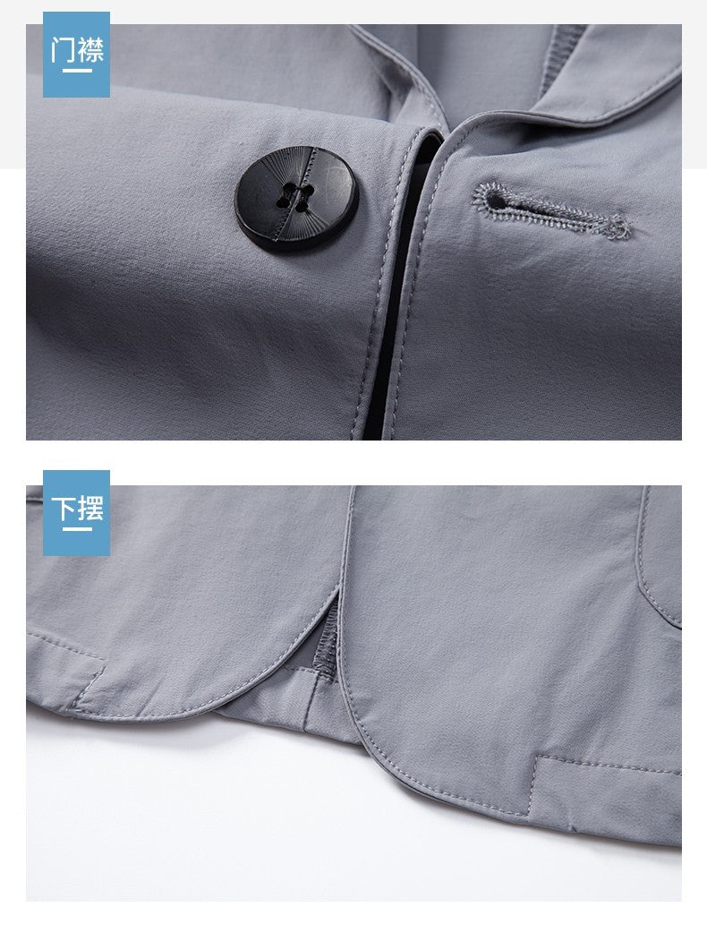 Sun Protection Clothing for Men, Casual Business Wear, Summer Light, Fashionable, Breathable, Sports and Outdoor Ice Silk Blazer