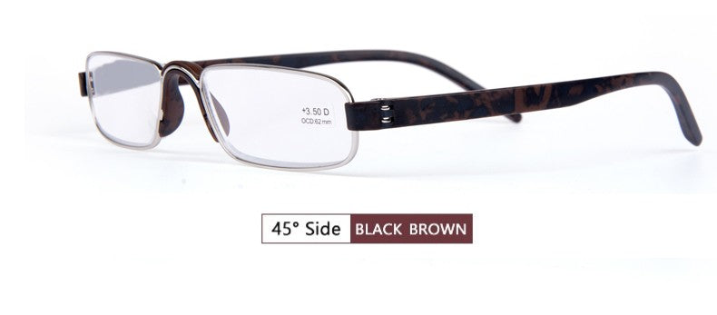 Guanhao Transparent Optical Reading Glasses Man Clear Women Presbyopia Hyperopia Reading Glasses Frame Alloy Ultralight HD View