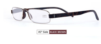 Guanhao Transparent Optical Reading Glasses Man Clear Women Presbyopia Hyperopia Reading Glasses Frame Alloy Ultralight HD View