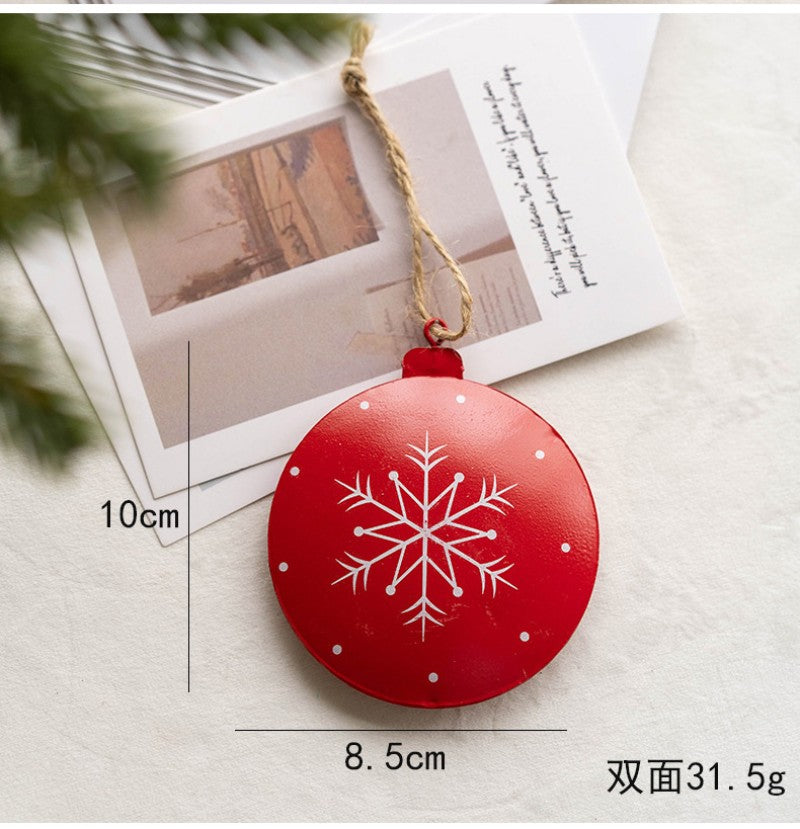 Metal Iron Red Mailbox Hanging Ornament Christmas Tree Pendant Letters To Santa Claus Home Christmas Decoration