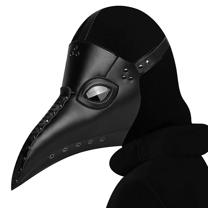 PU Leather Plague Doctor Mask Scary Steampunk Halloween Cosplay Gothic Festival Funny Face Props Carnival Masquerade Party Mask