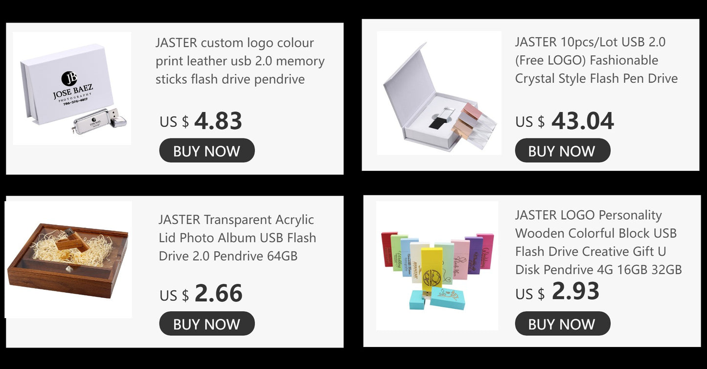 JASTER (1 unidade com LOGO Grátis) Pen Drive de Madeira com USB em Lascas de Madeira 4GB 16GB 32GB 64GB 128GB Memory Stick Presente de Casamento