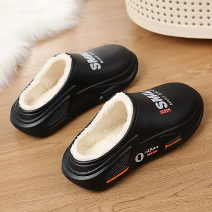New Winter Men Warm Slippers Cotton Slippers Outdoor Indoor Cotton Shoes Waterproof Mens Comfortable Home Bedroom Plush Slippers