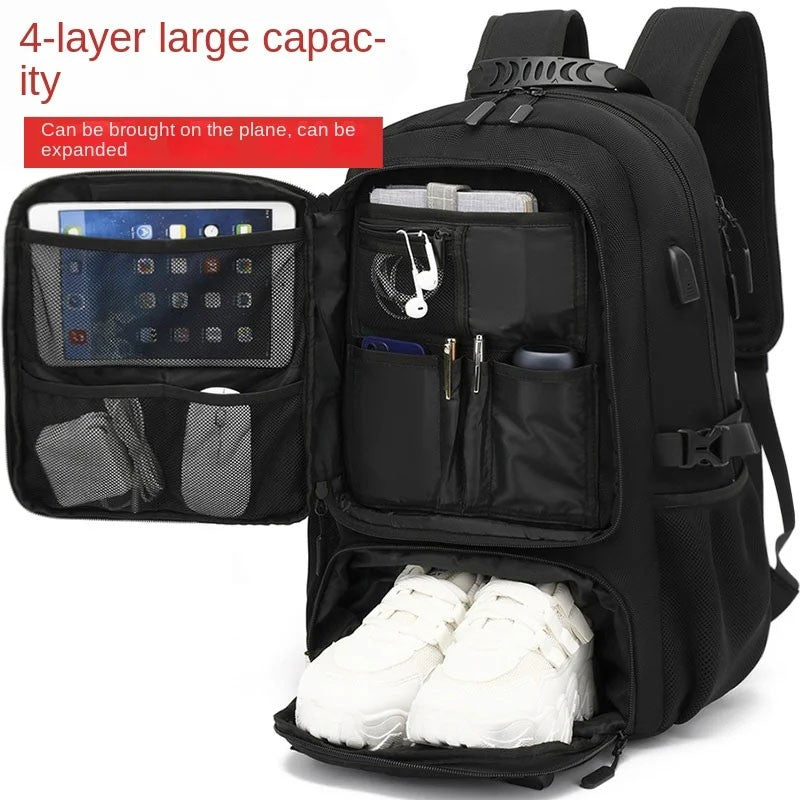 Mochila de Viagem 50L 60L 80L para Mulheres e Homens Mochila Masculina de Grande Capacidade para Viagem de Negócios Mochilas Impermeáveis ao Ar Livre Bolsa Feminina para Laptop