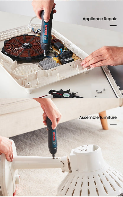Bosch Parafusadeira Elétrica GO2 GO3 USB Recarregável Multifuncional Furadeira Manual Sem Fio Ferramentas Elétricas Manutenção Doméstica Reparo