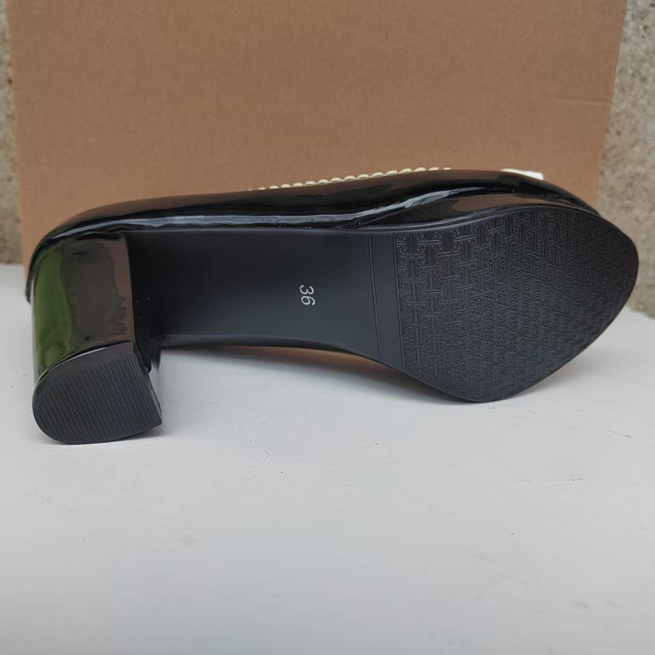 New style women's high heels elegant work single shoes thick heel waterproof platform party gathering OL women's single shoes