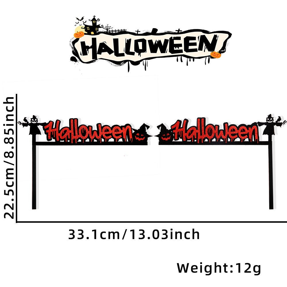 Halloween Door Frame Decoration,Bats,Pumpkins,Spider Webs,Door and Window Corner Stickers, Halloween Home Decoration