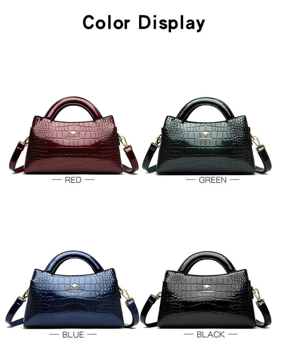 KAIDIFEINIROO Kangaroo Brand Alligator Pu Leather Shoulder Crossbody Bag Clutch Hand Bags for Mother Small Women Handbags New