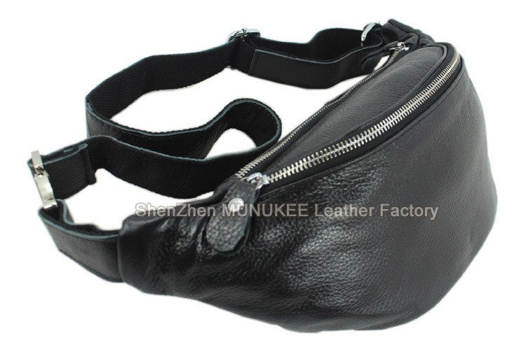 Fashion Genuine Leather waist bag for men fanny pack Leather belt bag waist pack bum bag money belt waist pouch molle pochete