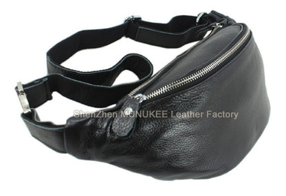 Fashion Genuine Leather waist bag for men fanny pack Leather belt bag waist pack bum bag money belt waist pouch molle pochete