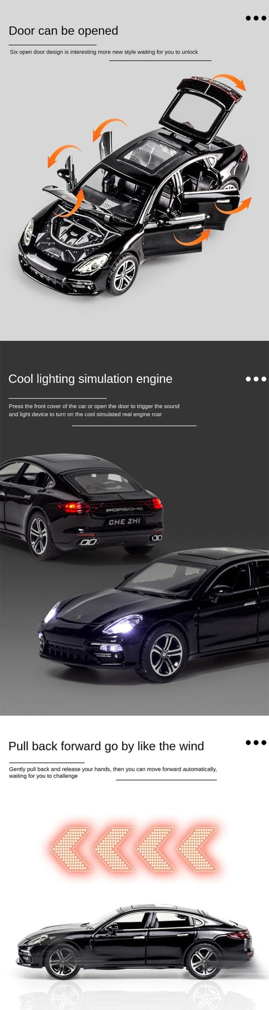 1:32 Porsche Panamera Diecasts Toy Cars Miniature Scale Alloy Simulation Vehicles Car Model Children Birthday Gifts Collection