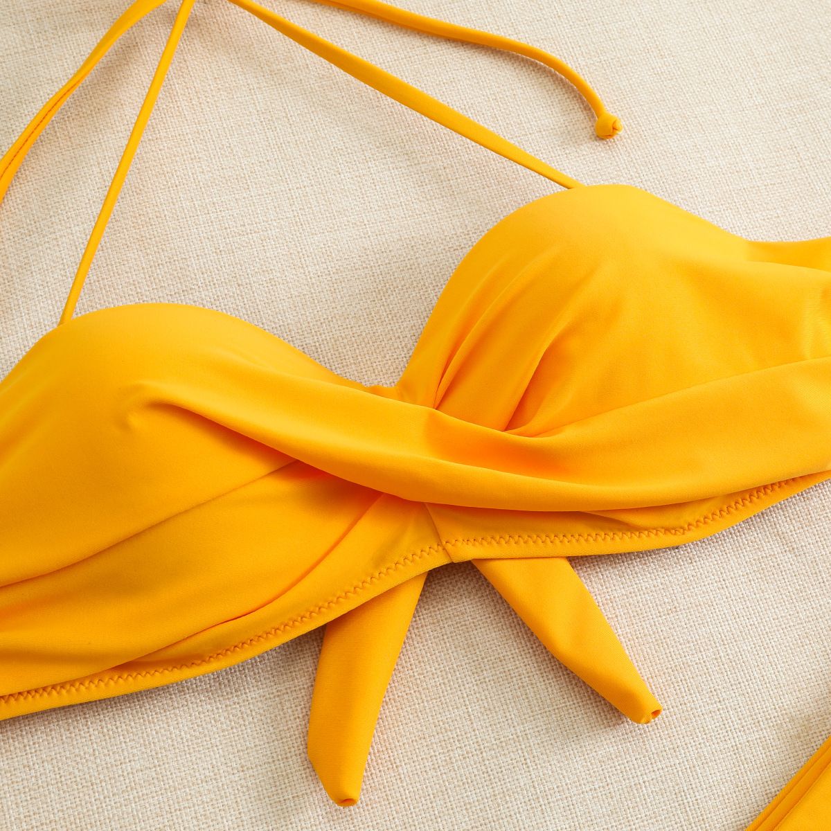 Push Up Bikini Set Women's Swimwear 2024 New Halter Bandeau Underwire Swimsuit Beach Bathing Swimming Suit for Women