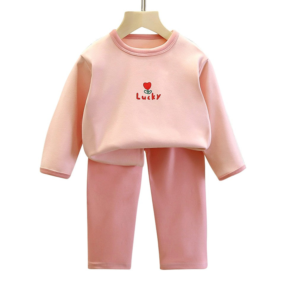 High Quality Boys and Girls Warm Pajama Sets for Autumn Soft and Cozy Fleece Lined Sleepwear Perfect for Comfortable Night Sleep