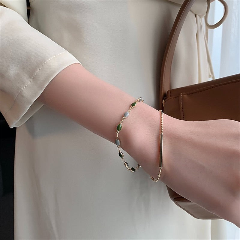 Pulseira de Tulipa de Opala Requintada com Zircônia para Mulheres Acessório Diário Personalizado da Moda Joias para Festas Presentes de Aniversário