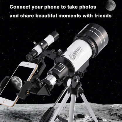 Telescópio Astronômico Profissional F30070 Monocular 150x Zoom HD Visão Noturna para Observação da Lua e Estrelas AZM70300