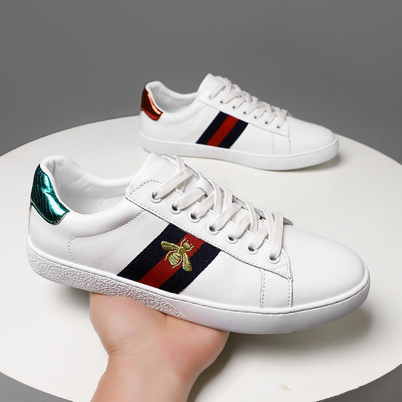 Tênis Masculino Casual de Couro Confortável para Caminhada Esportivo de Alta Qualidade Design de Luxo Original Skate