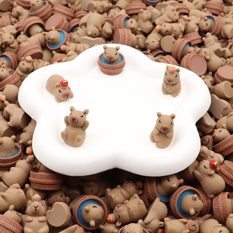 30PCS 3D Capybara Figurines Capybara Party Favors Cute Animal DIY Ornament Supplies for garden Capybara Home Decoration Ornament