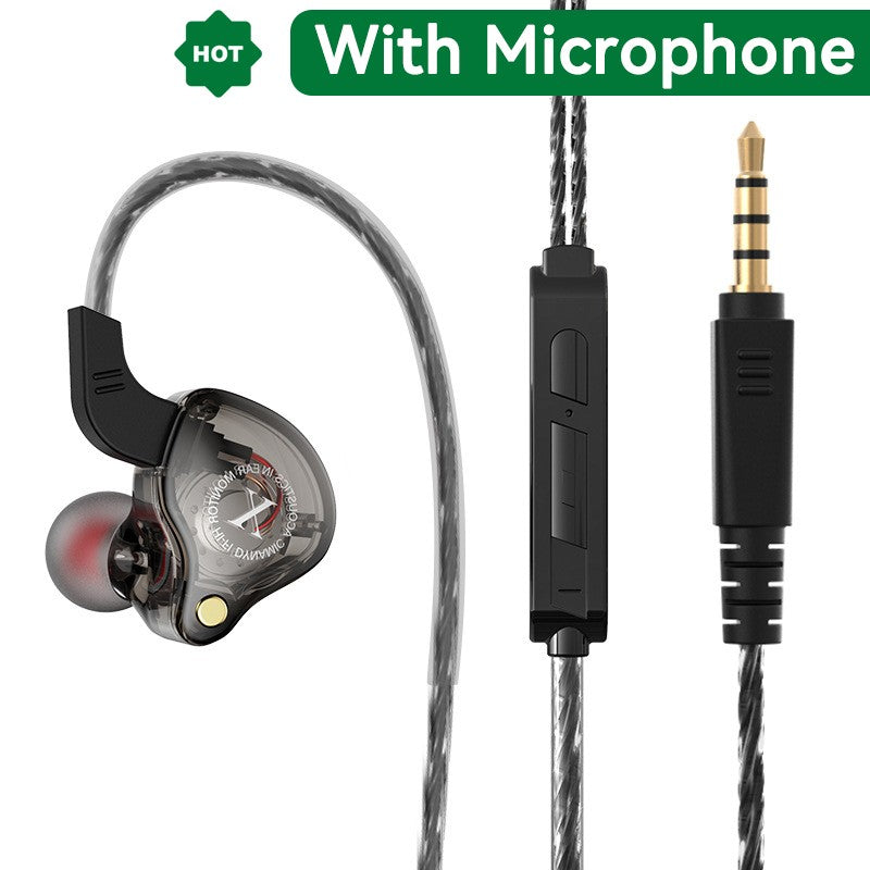 Fones de ouvido móveis com fio, graves potentes, 3,5 mm para telefone, fones de ouvido estéreo intra-auriculares com microfone, fones de ouvido Hifi para música e esporte
