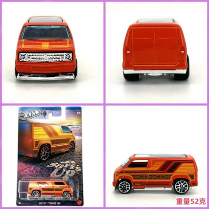 2025 Mattel Hot Wheels Cars Gdg44 Beach Surfing 77Dodge Van 62chevy Pickup Surf Crate1:64 Diecast Vehicle Model Car Toy Boy Gift