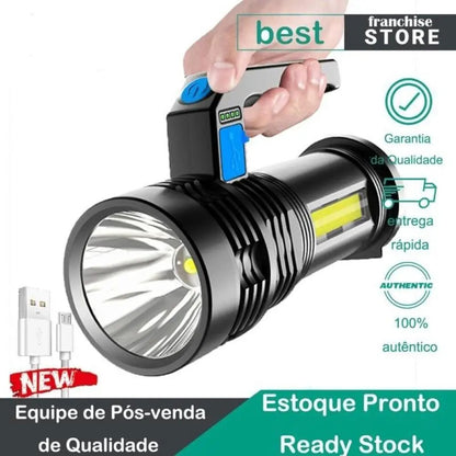 GGbingo 2KM LED USB Rechargeable Flashlight Portable Long Distance Waterproof Torch for Fishing Hunting Camping