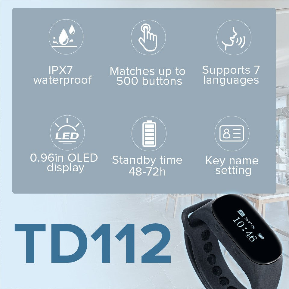 Sistema de chamada para garçons de restaurante com narguilé Retekess TD112, pager de relógio à prova d'água, botões de chamada de garçom TD032 para bar, café, clínica, hotel