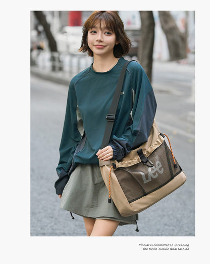 LEE Fashion Waterproof Large Crossbody Messenger Bags For Ladies Women Multifunctional Nylon Big Size Shoulder Schooll Bag