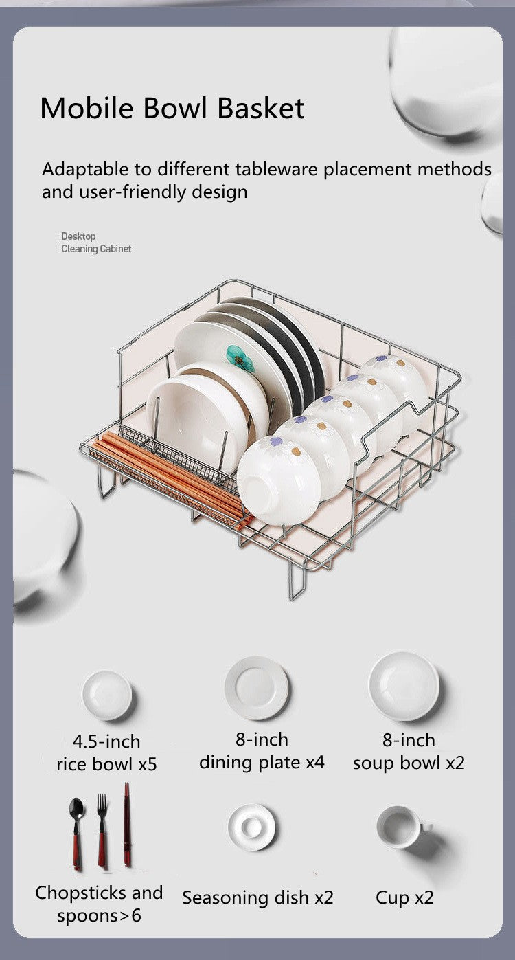 Eco-Friendly Homeuse Kitchen Dishwasher Portable Countertop Compact Smart Dishwashers With Air-Dry Function