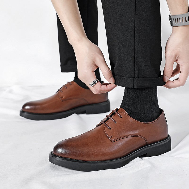 Classic Brogue Office Leather Shoes Men Casual Business Leather Shoes Korean Formal Oxford Men's Dress Shoes