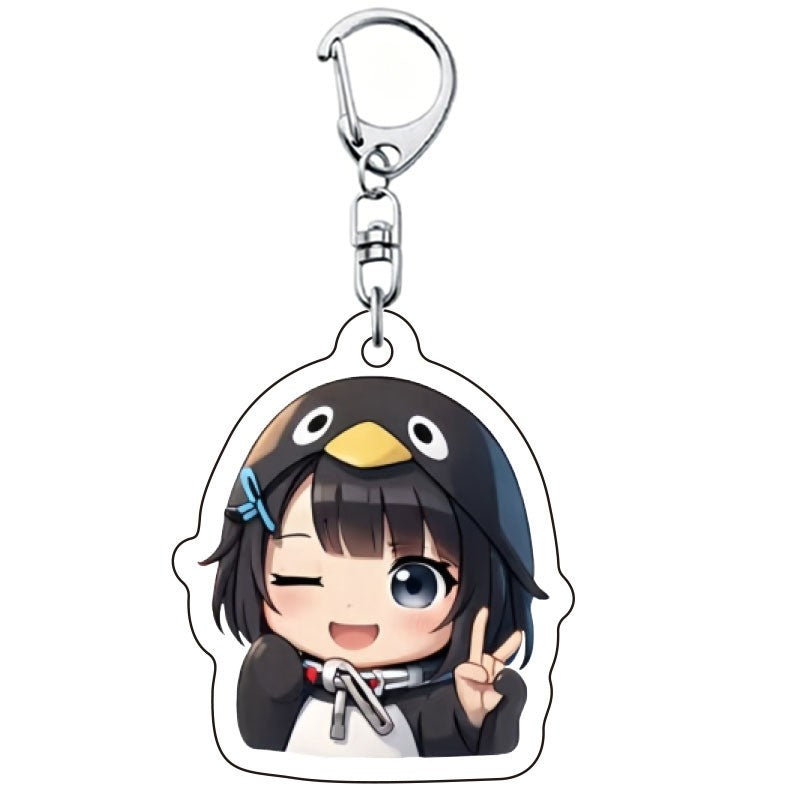 Funny Keychain Keyboard Keychain Press Button Keyring Make Sound Keyrings Goo Goo Gaga Hanging Pendant for Bag