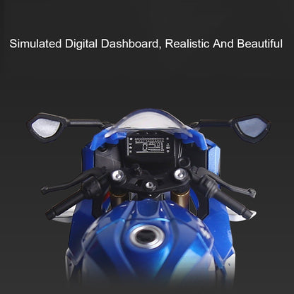 1:12 Suzuki GSX1000R R1250GS Liga Diecast Brinquedos Modelos de Motocicletas Carro com Luz Absorção de Choque Miniatura Moto Meninos Presentes