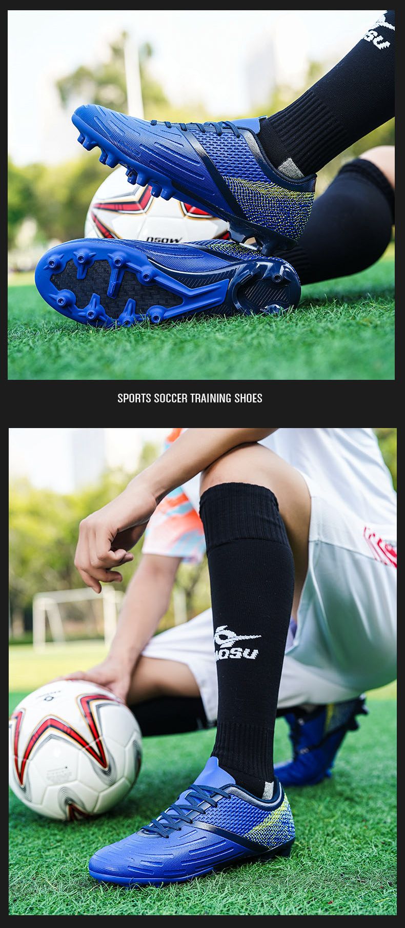 Training Men Soccer Shoes Society Cleats Professional Football Shoes Indoor Non-Slip Football Field Boots Low Cut Sneaker Unisex
