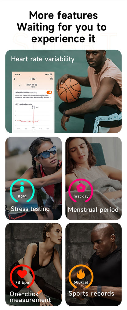 LIGE 2025 Smart Band Watch Heart Rate Health Monitoring Pedometer Sport Fitness Tracker Electronic Bracelet Men Smartwatch Women