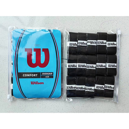 15 PEÇAS Overgrip Wilson para Raquete de Tênis Absorção de Suor Punho PU Raquete de Badminton Punho de Tênis Fita Adesiva Raquete de Padel