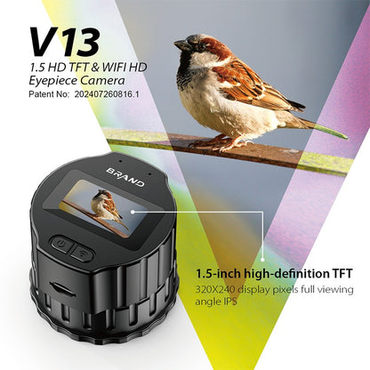 Câmera Ocular Eletrônica Wifi Digital 2,0 Polegadas TFT Foto Vídeo Ocular Ótico Gravador Telescópio para Observação de Pássaros